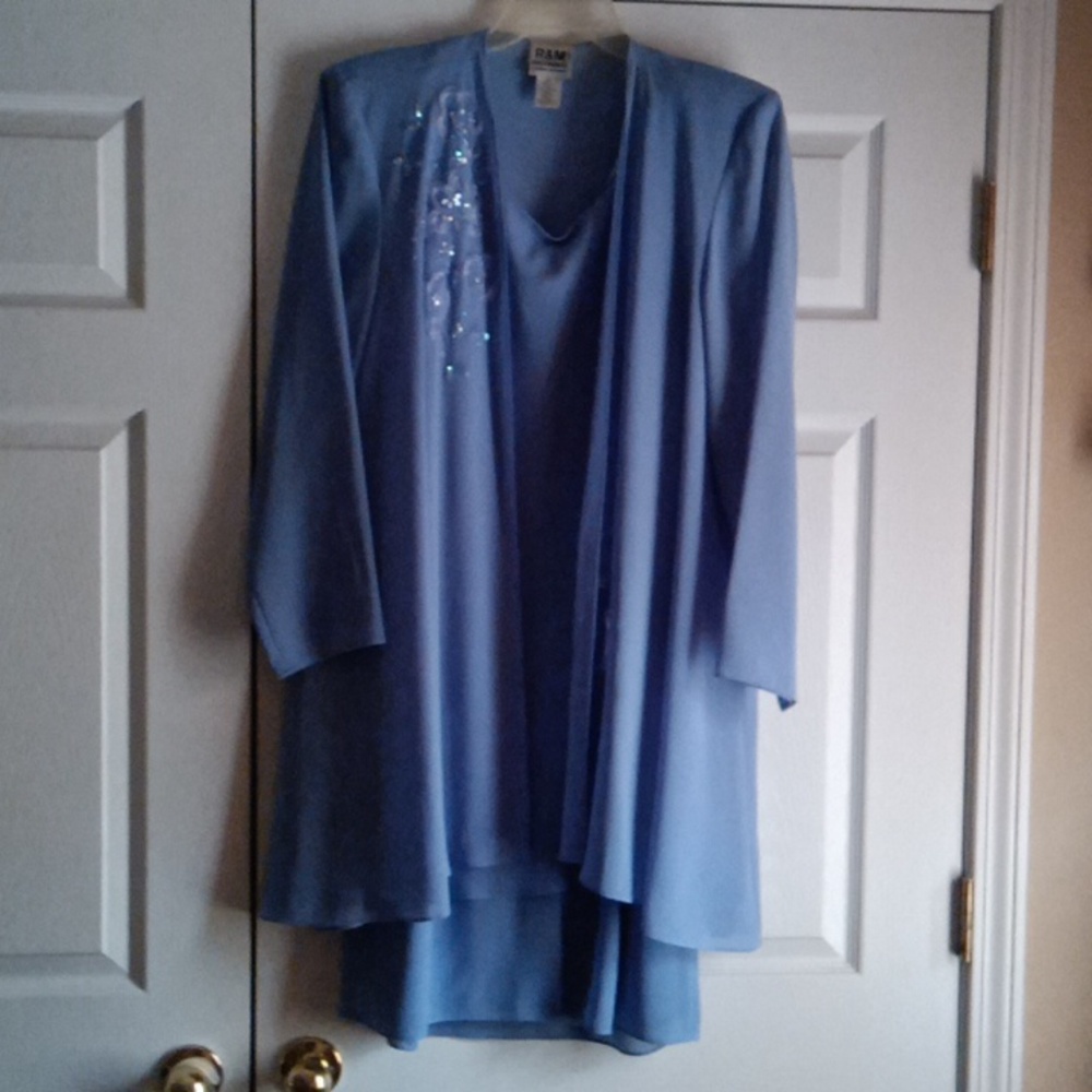 Chiffon dress with matching jacket size 18